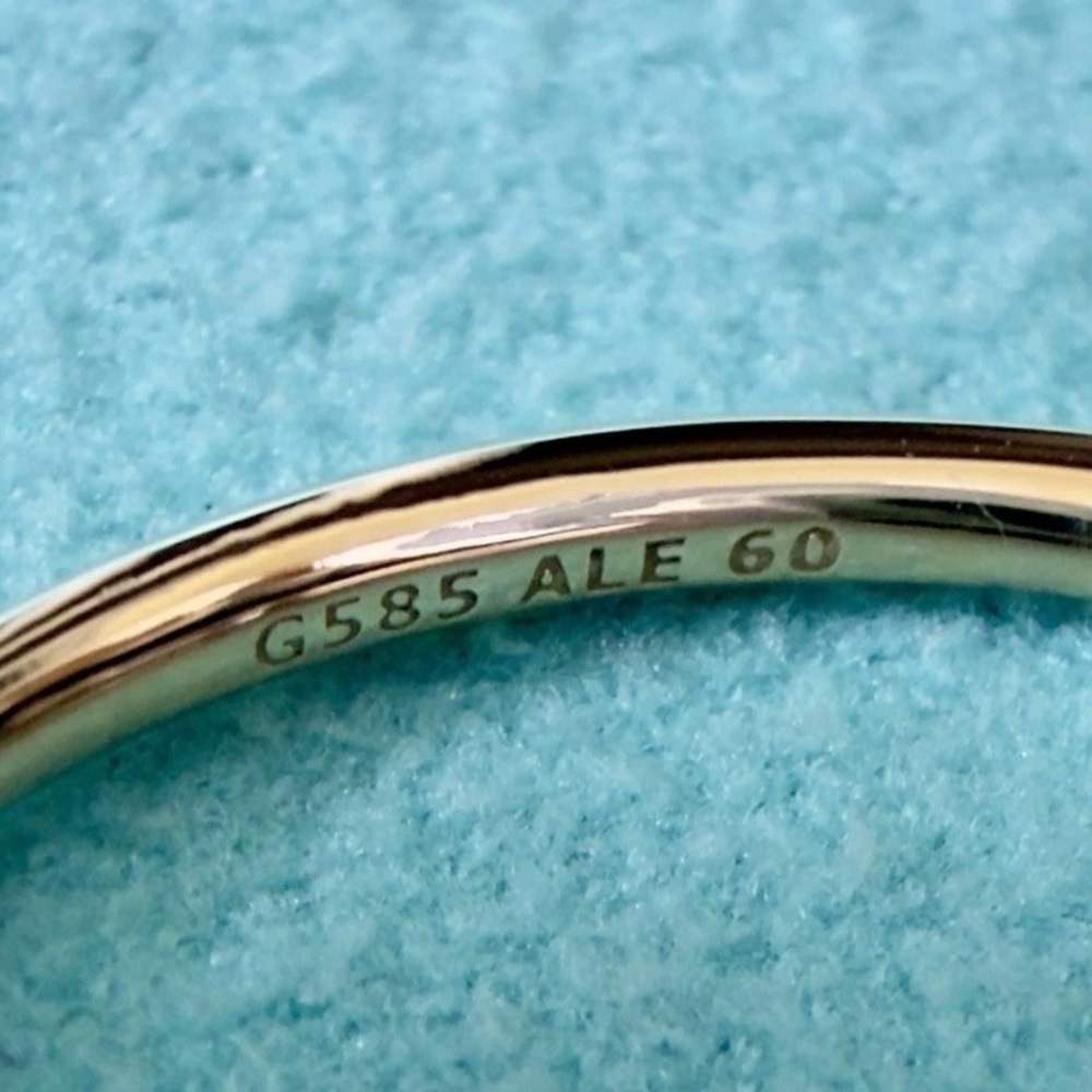 NEW❗️Pandora 14k Yellow Gold Signature I-D Ring Size 60(9.25) - Picture 7 of 8